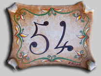 ceramiche di Angela Occhipinti - numero civico